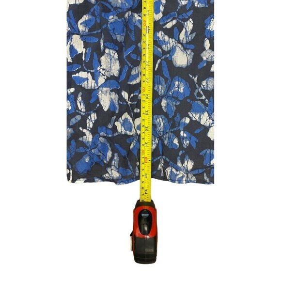 Joie Dress Sz 10 Lucia Blue Floral Mini Deep V-neck Cotton Pockets New - Picture 9 of 10